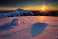 Winter sunrise in Giant Mountains