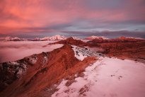 Winter morning in Dolomites