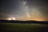 Stormy night in Sumava NP