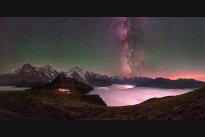 Night in the Swiss mountains