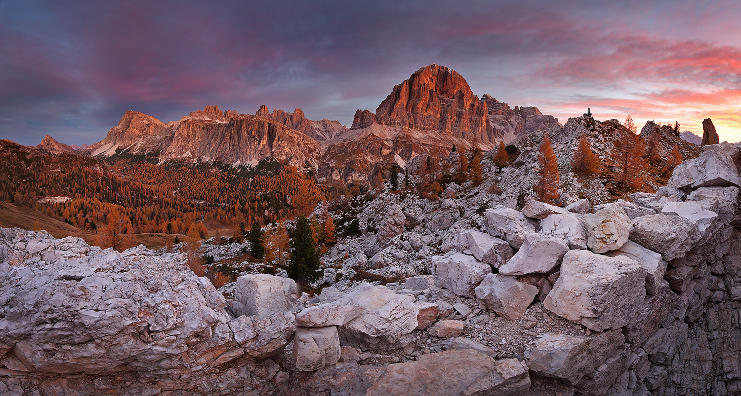 Podzimní ráno pod Tofanou