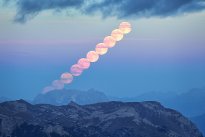 Hunters moon over the Alps