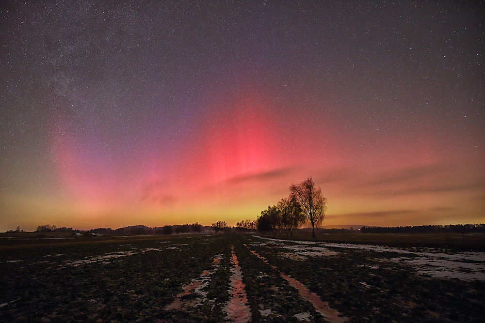 Polární záře na Vysočině