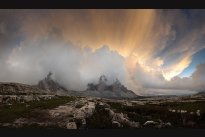 In the clouds