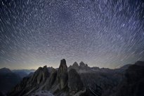 Starry night above Cadini di Misurina