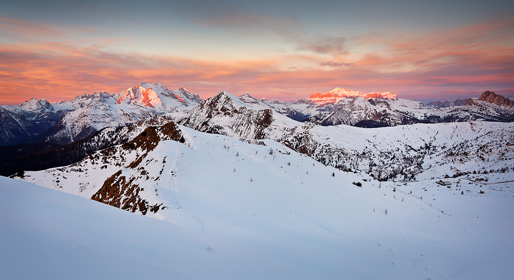 Zimní Dolomity